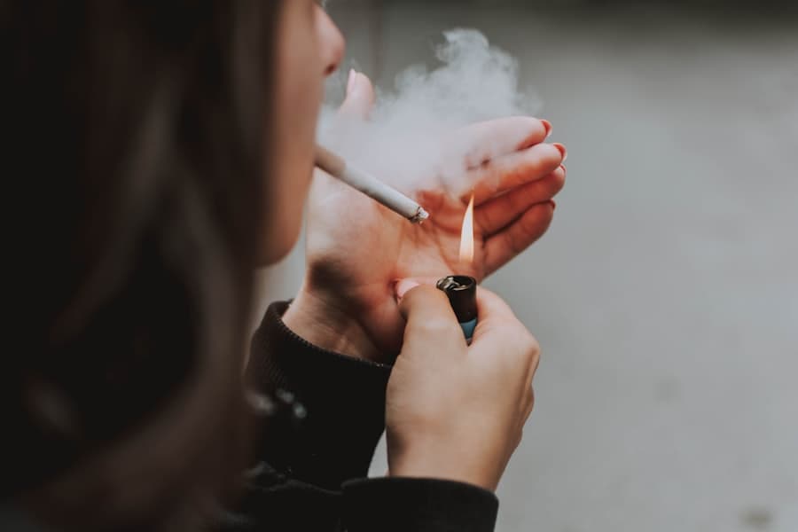 A light, struck close up